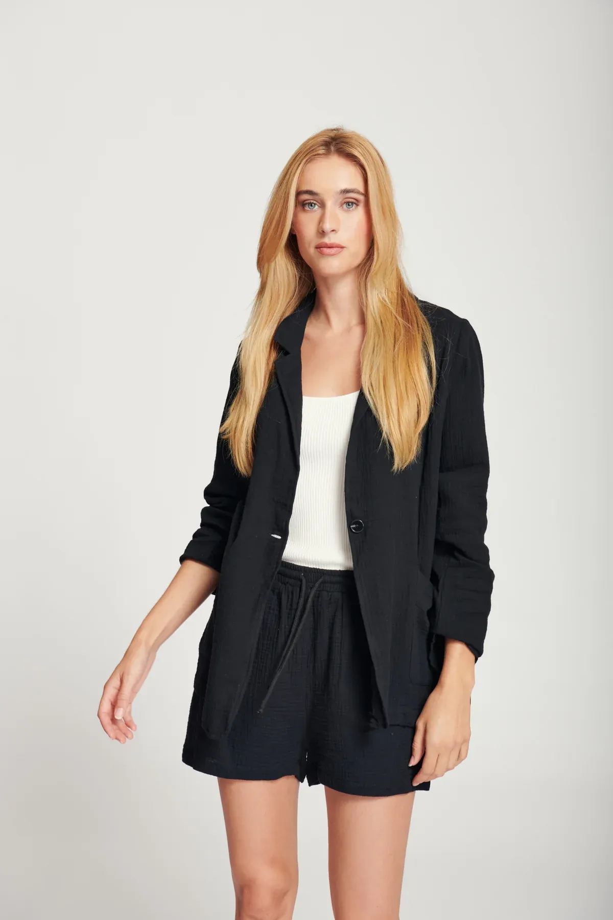 2800SJS23c Line Filippa Cotton Gauze Blazer