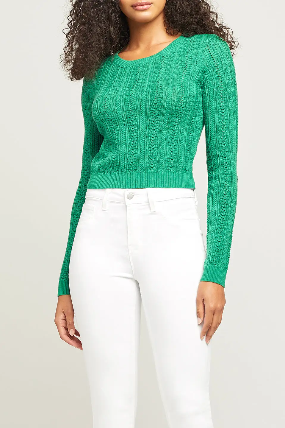 Aceline Pullover Sweater in Amazon Green