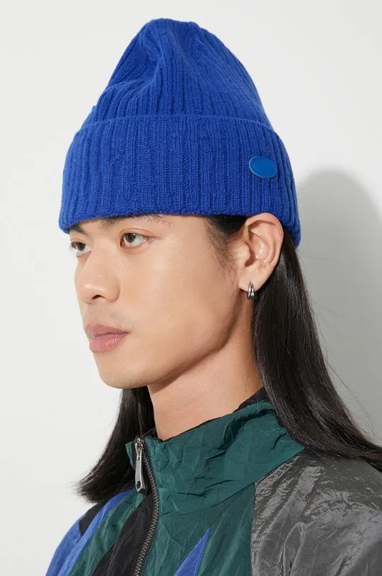 Ader Error wool beanie Etik Logo Beanie blue color BMADFWHW0504