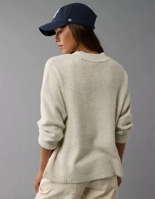 AE Slouchy Cropped Pullover Sweater-