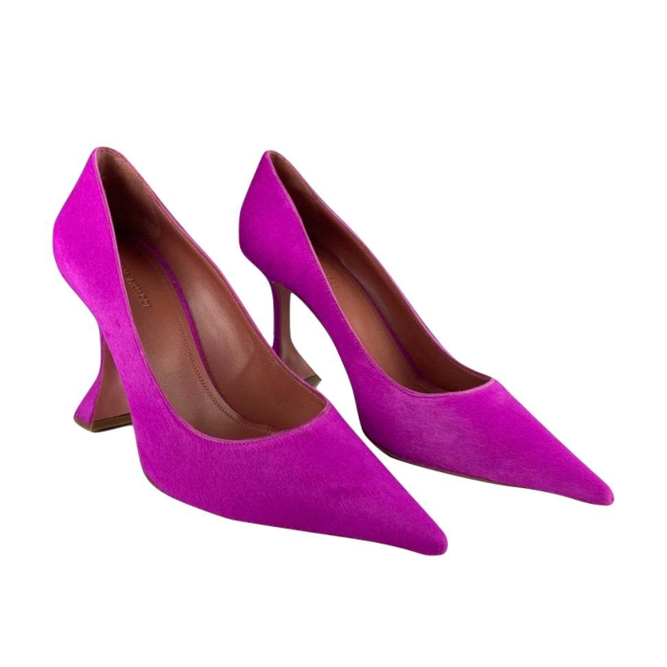 AMINA MUADDI - Pink pony-style calfskin pumps