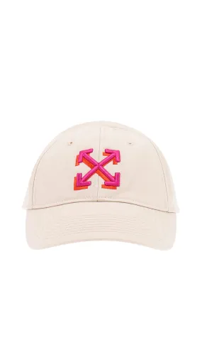 Arrow Baseball Cap - White/Pink/Orange