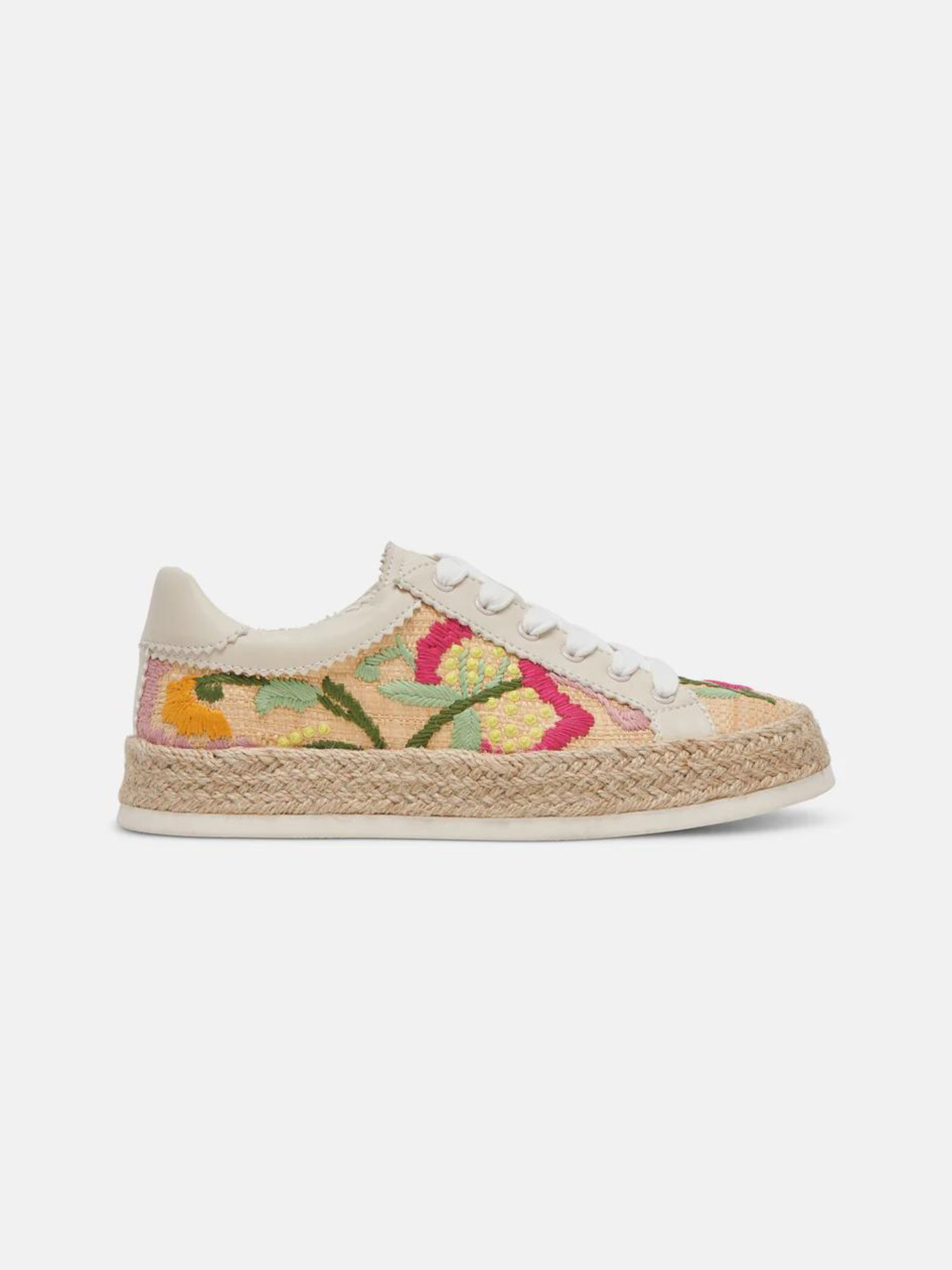 Azalia Floral Raffia Sneakers