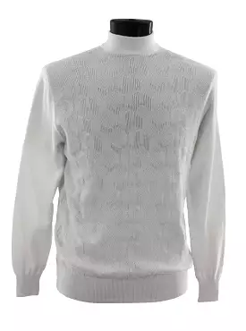 Bassiri L/S Mock Neck Sweater 638-White