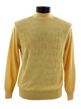 Bassiri L/S Mock Neck Sweater 638-Yellow