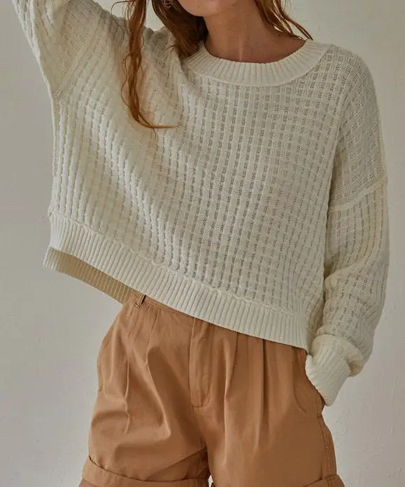 Baylor Pullover - Ivory