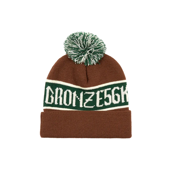 Bronze56K Poof Ball Beanie Brown