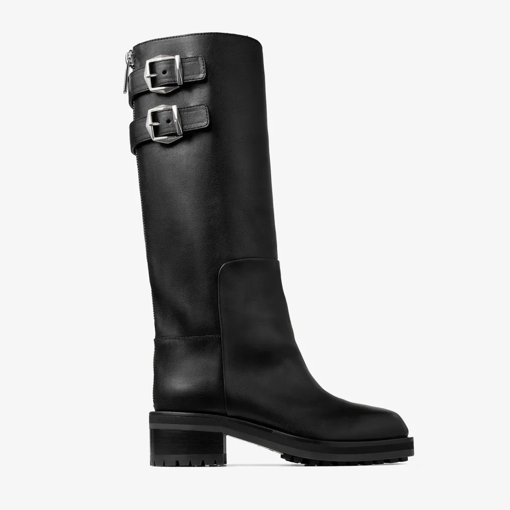 Brooklyn Knee Boot 50 Black Leather Knee-High Boots