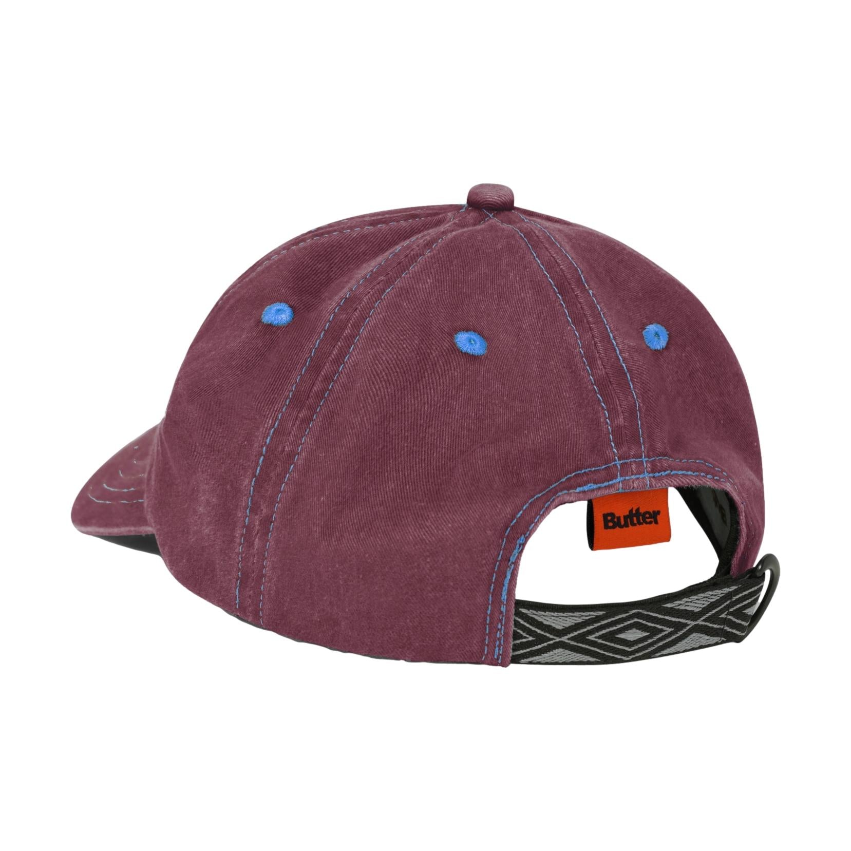 Butter Rounded 6 Panel Cap Sangria