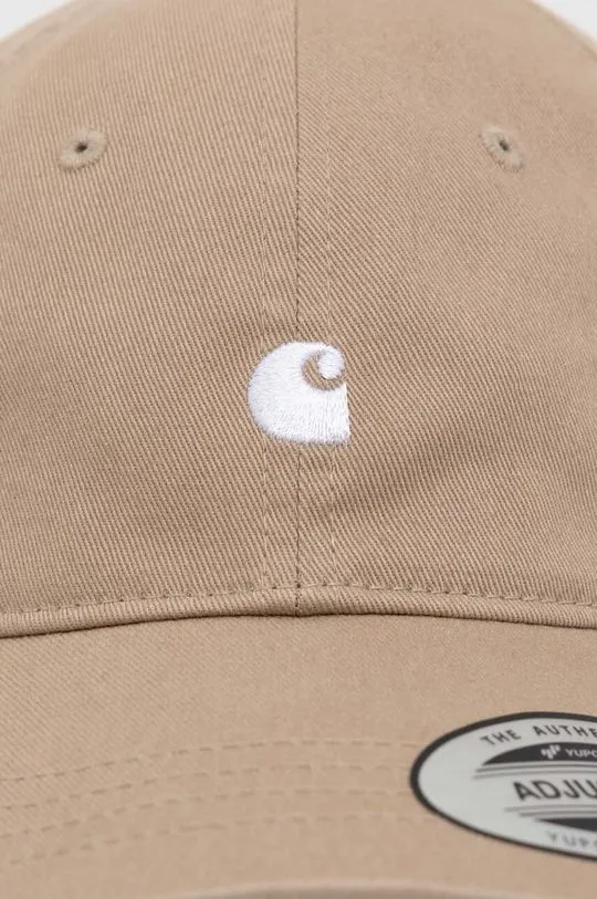 Carhartt WIP cotton baseball cap Madison Logo Cap beige color I023750.25WXX