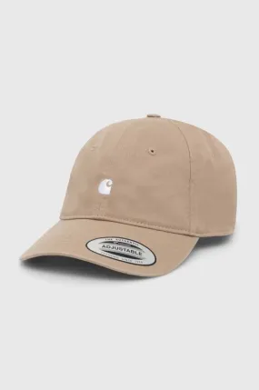 Carhartt WIP cotton baseball cap Madison Logo Cap beige color I023750.25WXX