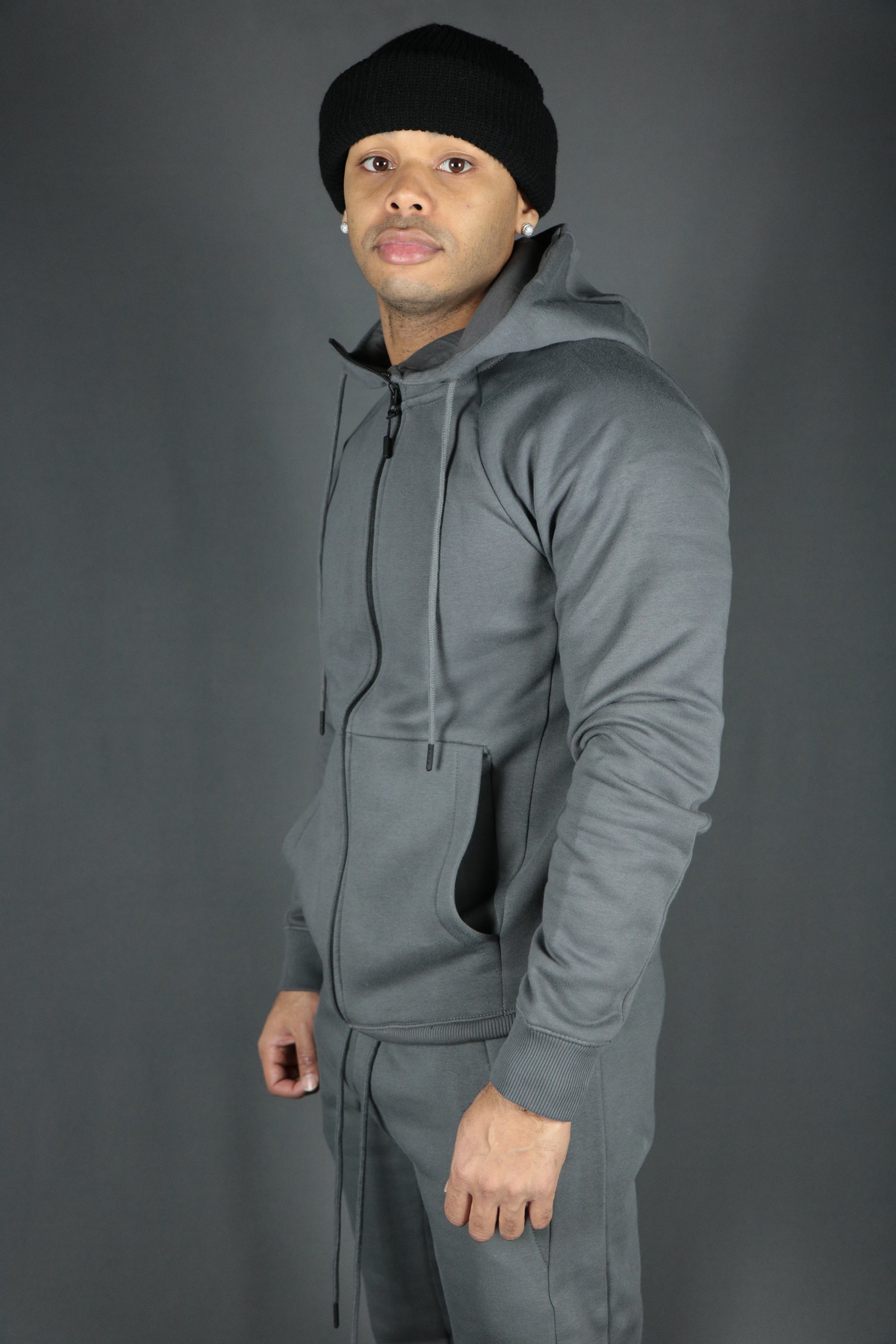 Charcoal Tech Fleece Hoodie | Charcoal Basic Fleece Hoodie | Charcoal Jordan Craig Zipup Hoodie