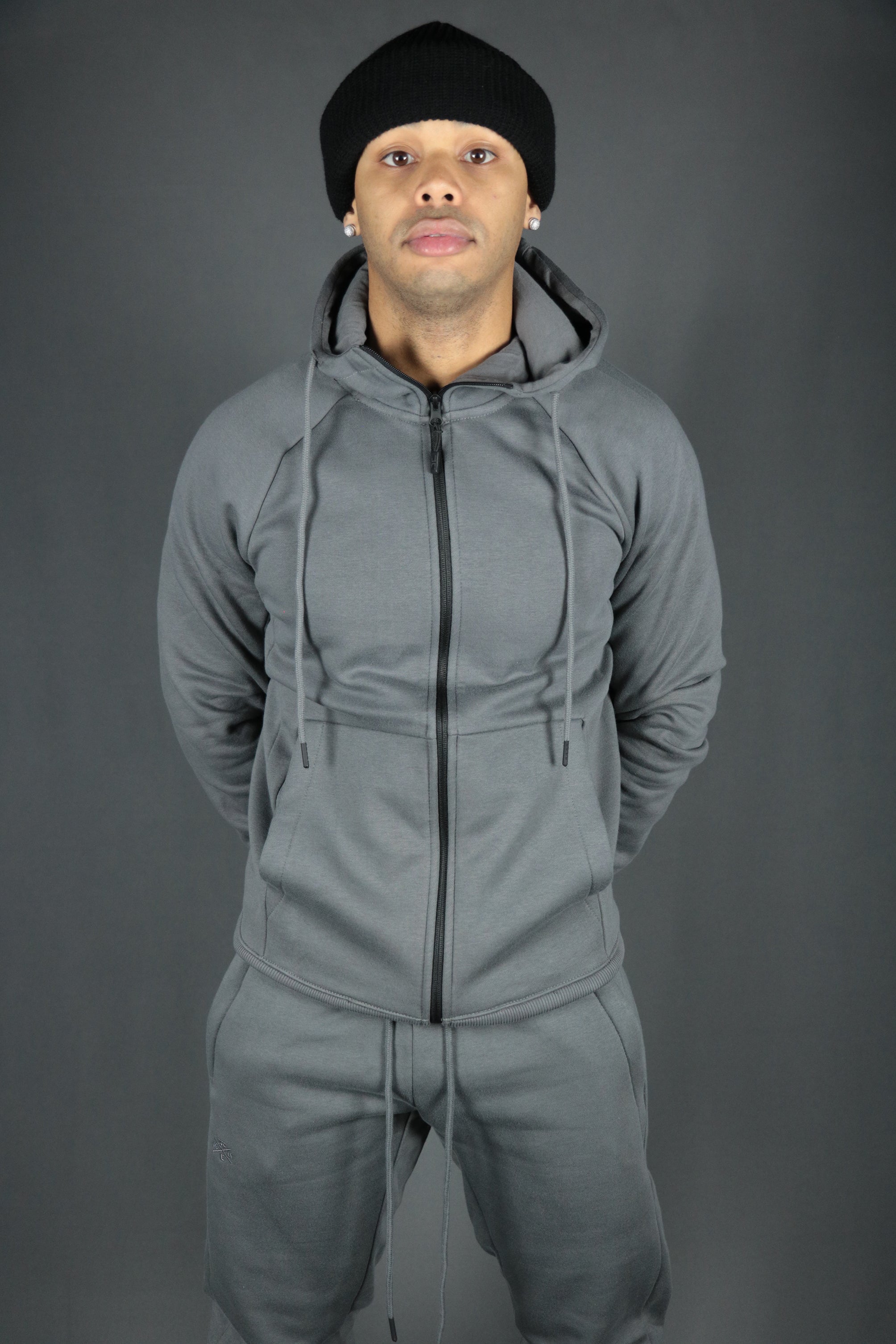 Charcoal Tech Fleece Hoodie | Charcoal Basic Fleece Hoodie | Charcoal Jordan Craig Zipup Hoodie