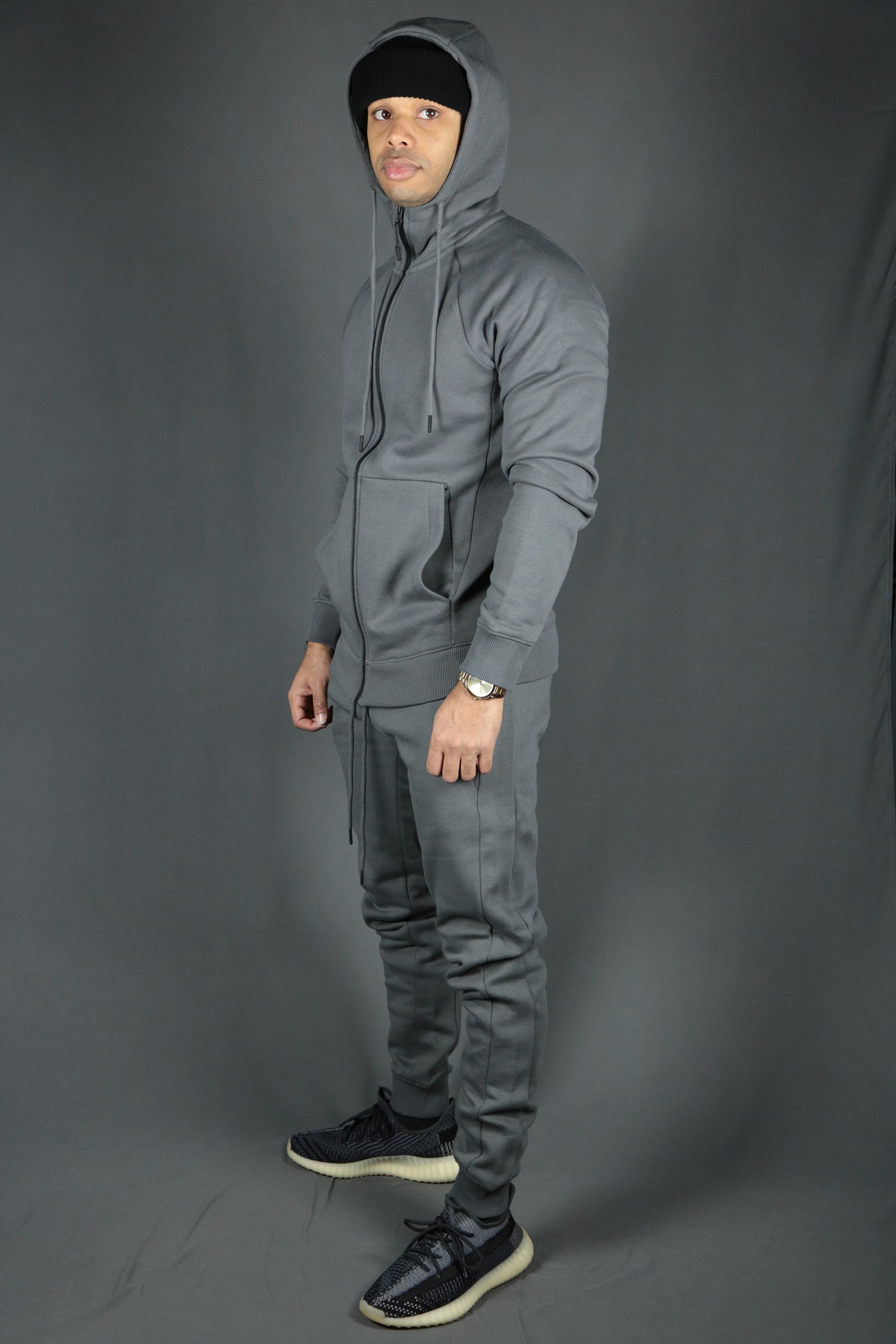 Charcoal Tech Fleece Hoodie | Charcoal Basic Fleece Hoodie | Charcoal Jordan Craig Zipup Hoodie