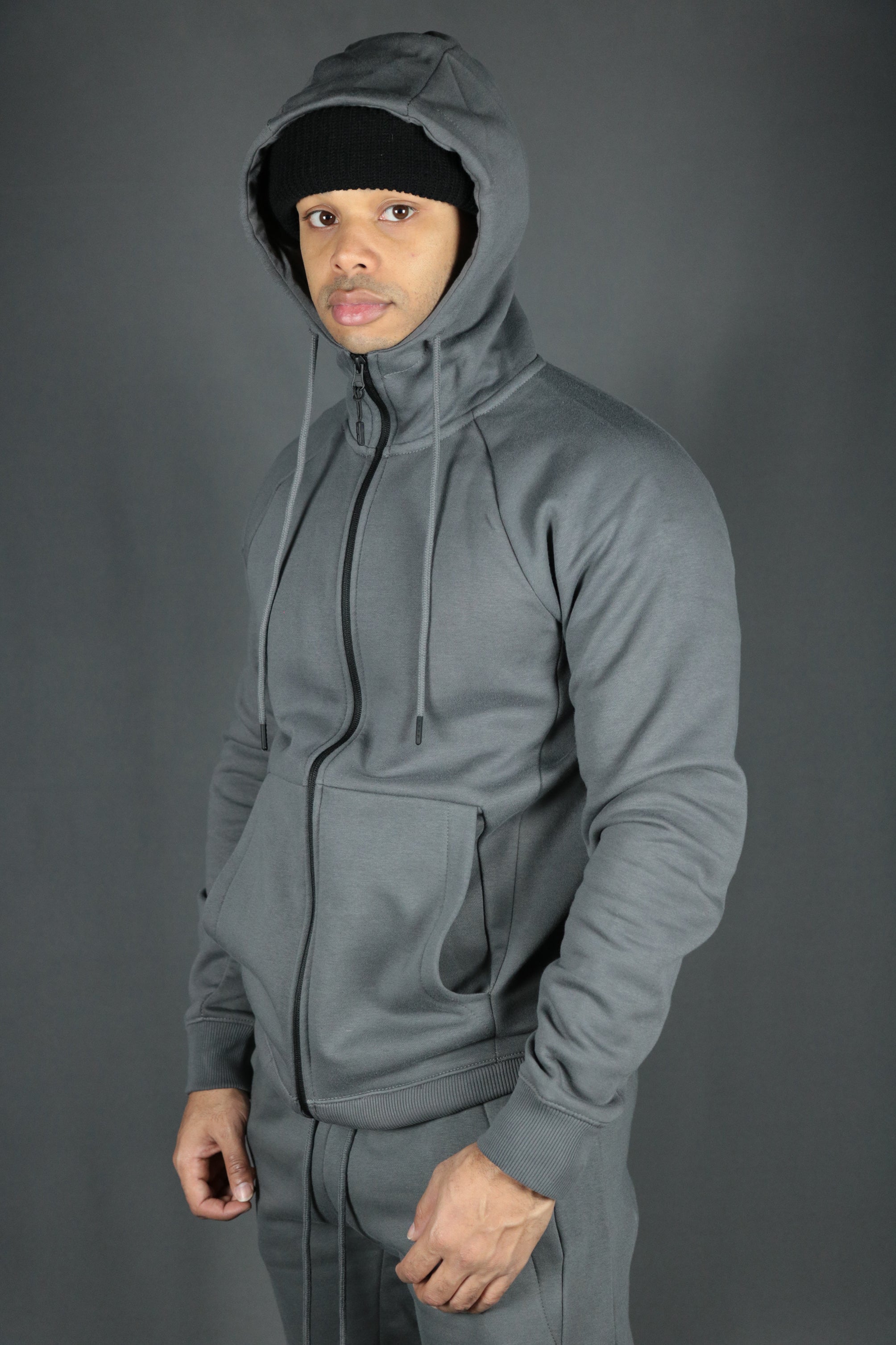 Charcoal Tech Fleece Hoodie | Charcoal Basic Fleece Hoodie | Charcoal Jordan Craig Zipup Hoodie