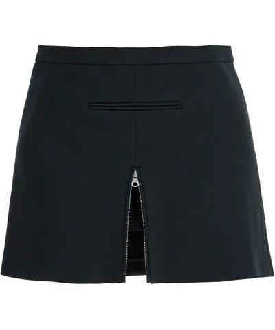 Courrèges twill mini skirt with zipper