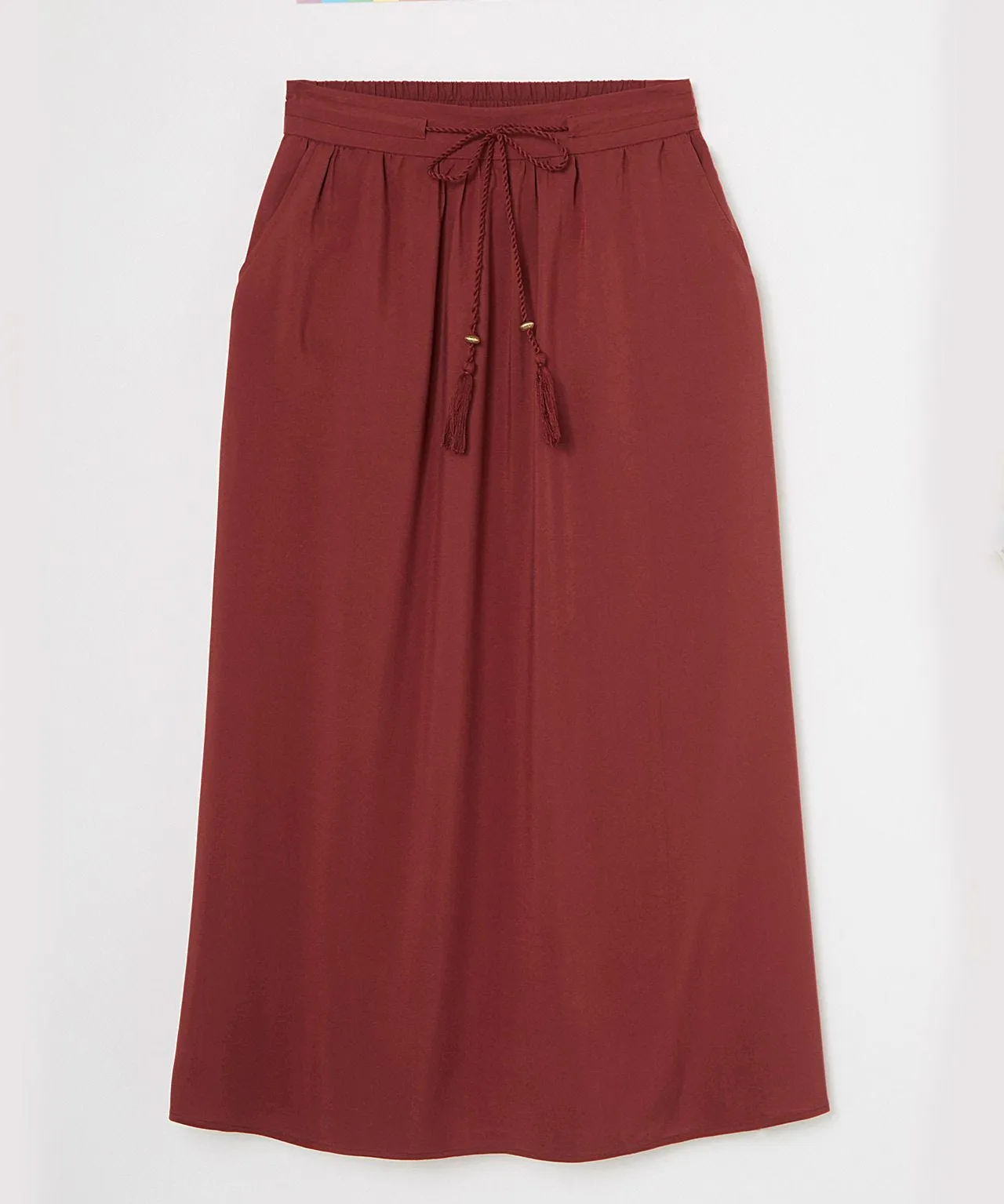 Dark Orange Maxi Skirt