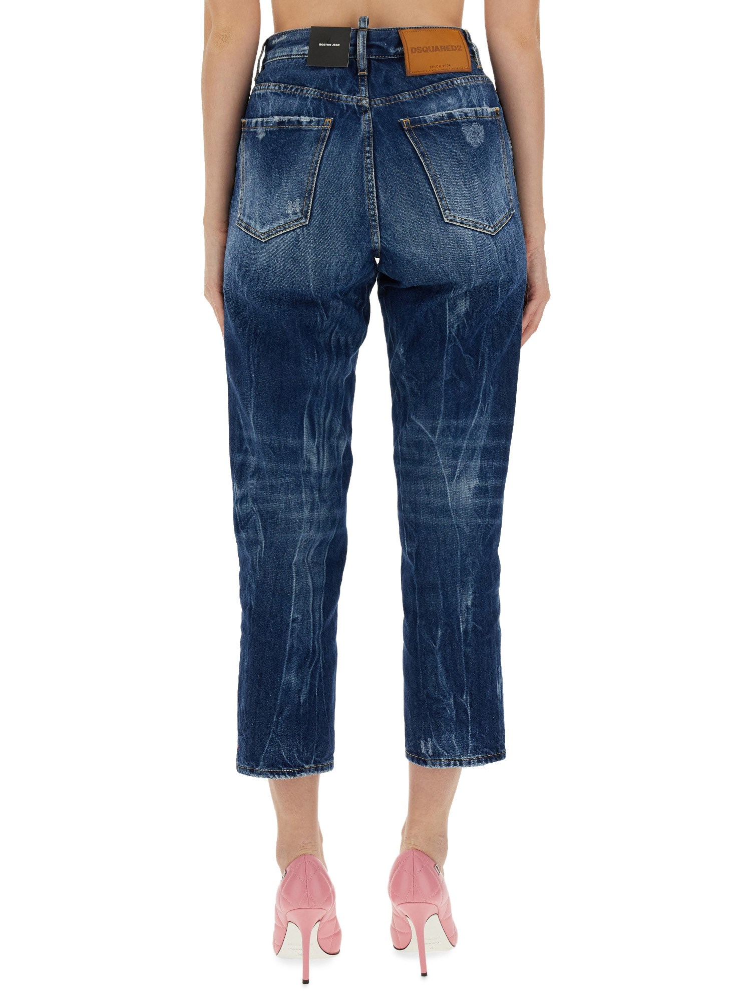 DSQUARED    BOSTON COTTON DENIM JEANS