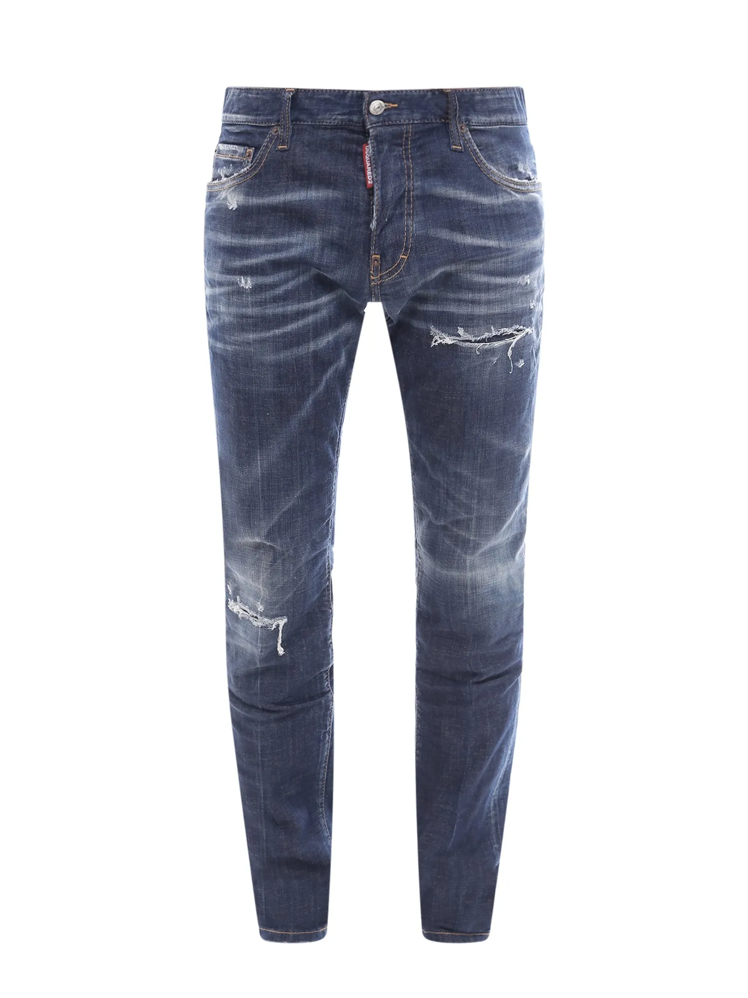 Dsquared2 Logo-Patch Distressed Jeans