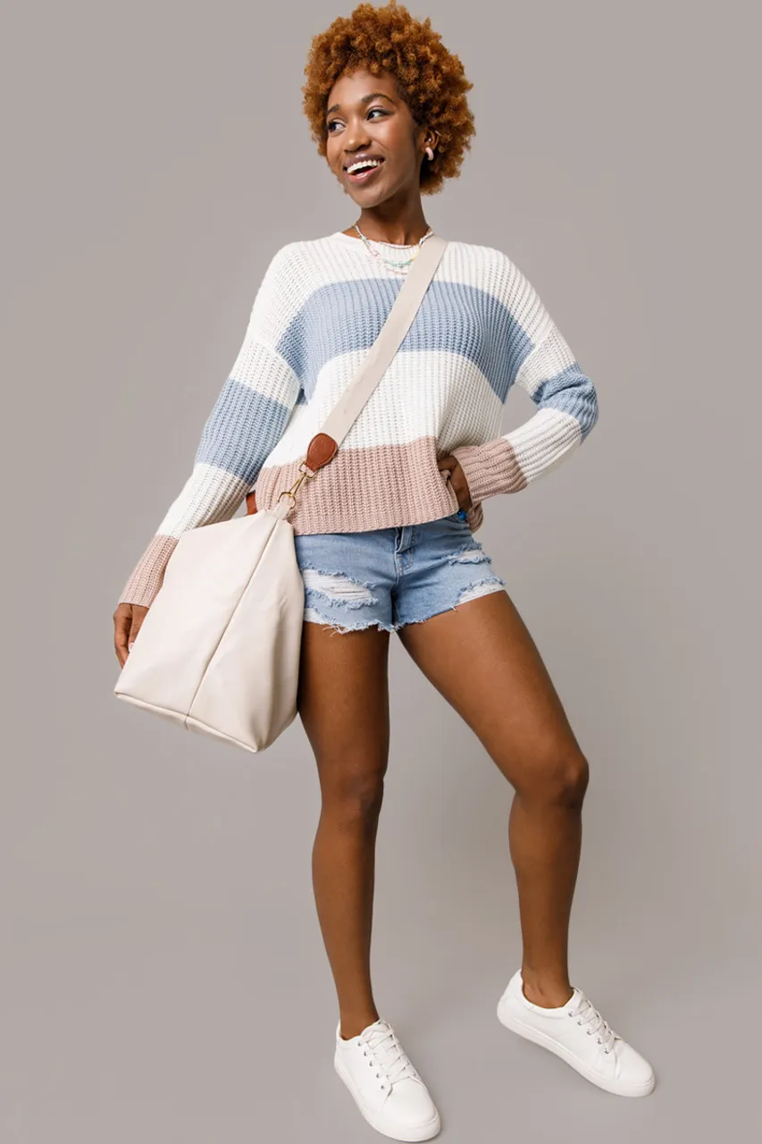 Elodie Color Block Pullover Sweater