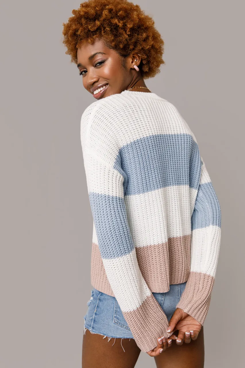 Elodie Color Block Pullover Sweater