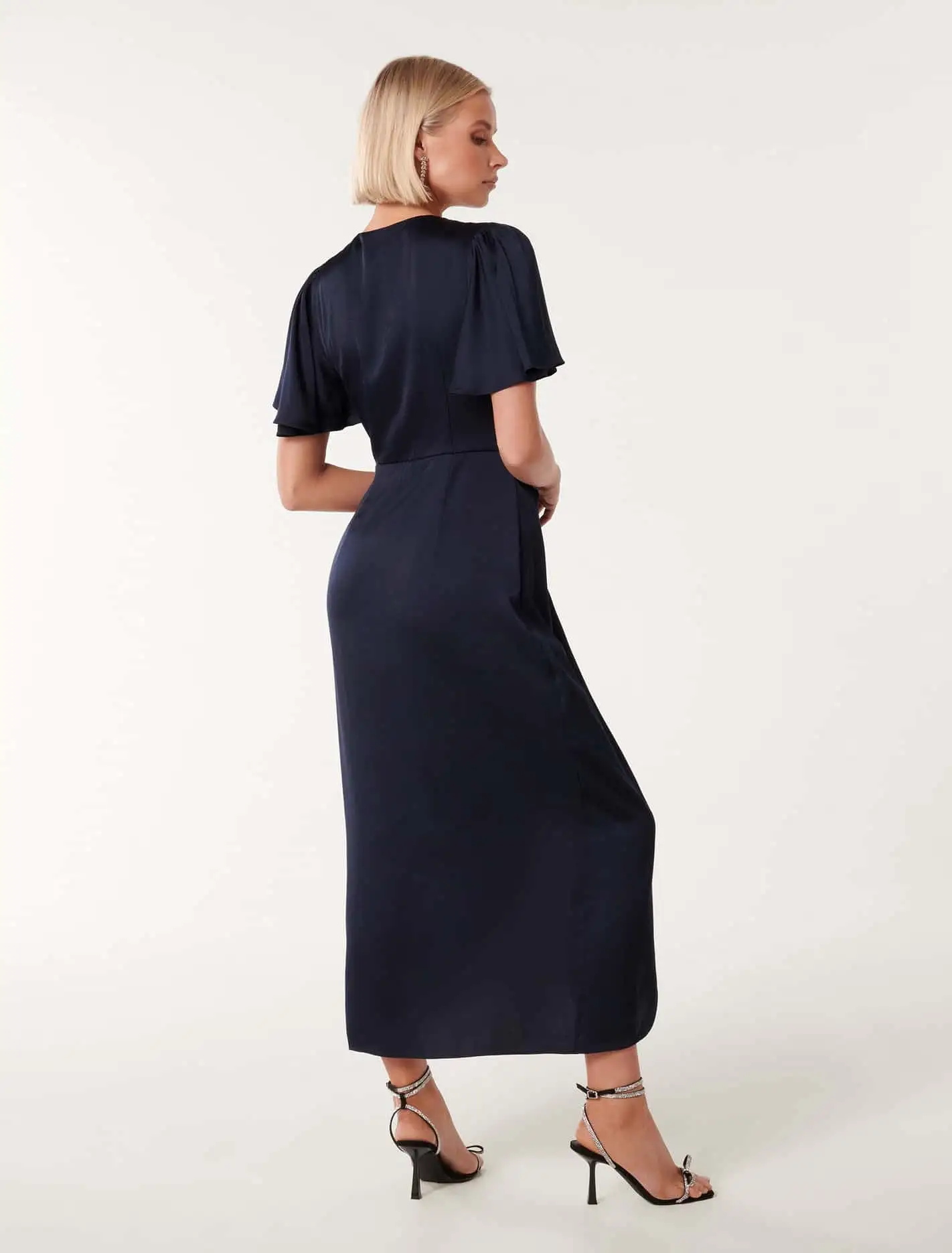 Estelle Flutter Sleeve Midi Dress