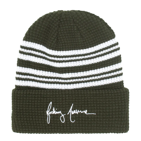 FA Cursive Waffle Cuff Beanie Green