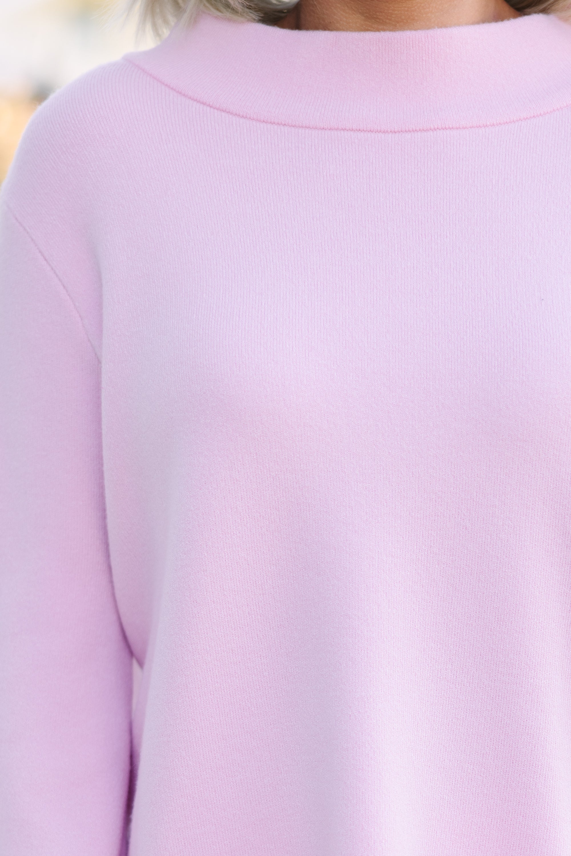 Fate: Feeling Fine Baby Pink Mock Neck Sweater