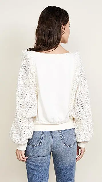 Free People Faff & Fringe Pullover Sweater