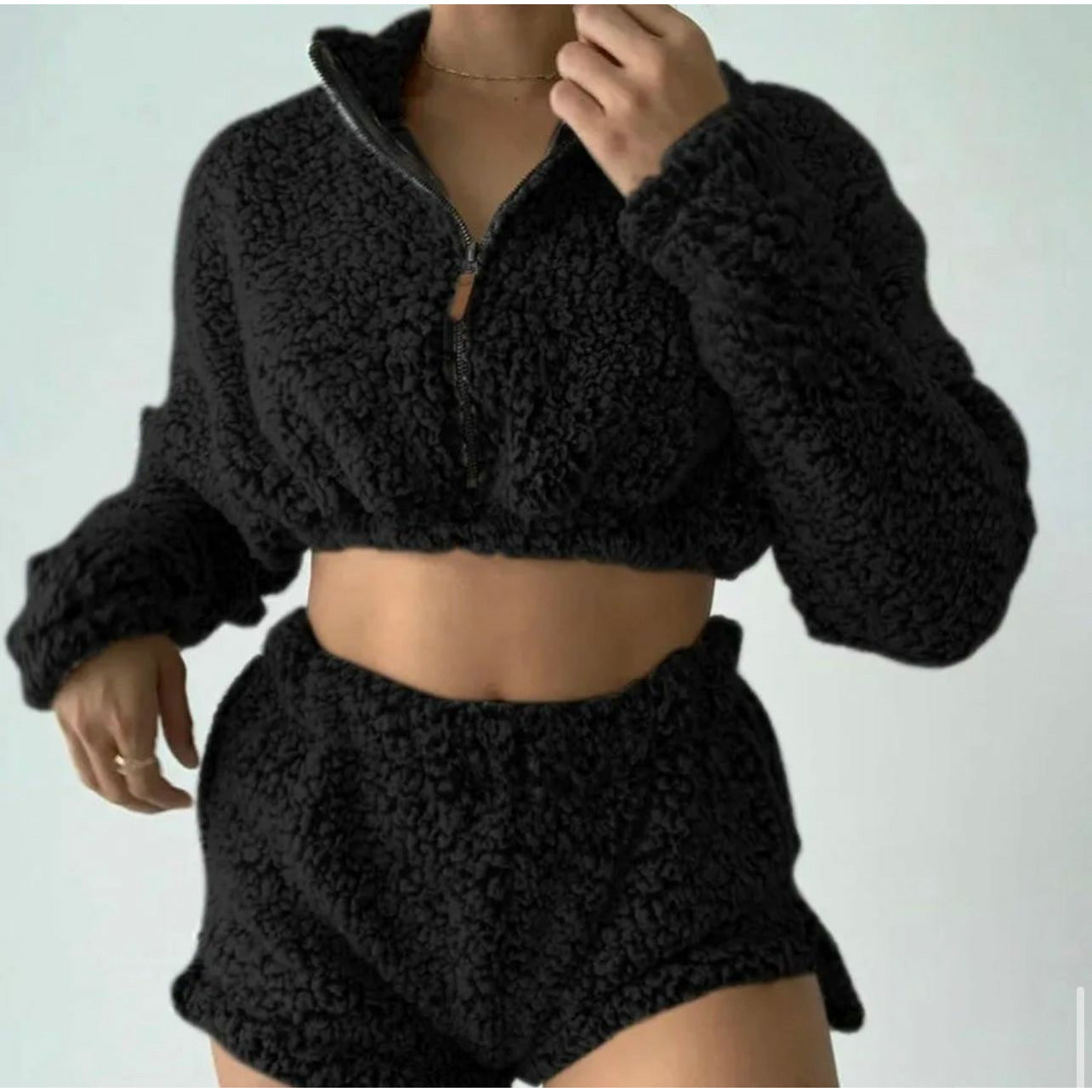 Fuzzy Short Sleepwear Set