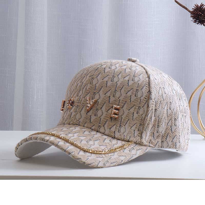 Gold Love Letter Checkered Cap