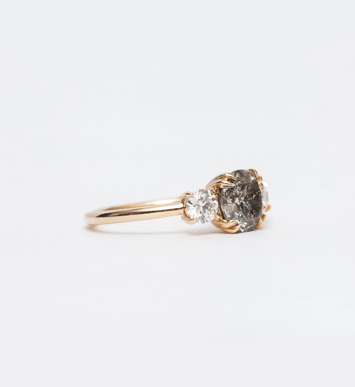 Grey Diamond Eleonore Three-Stone Ring