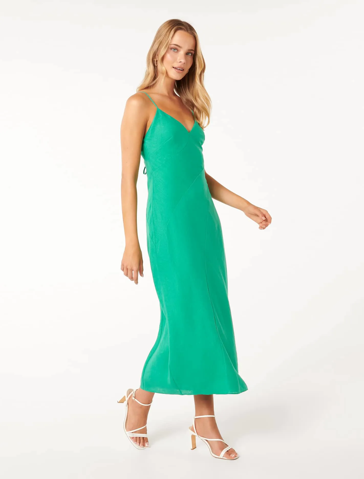 Hattie Asymmetric Seam Midi Dress