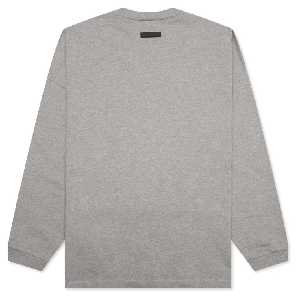 Heavy Jersey L/S Tee - Dark Heather Oatmeal