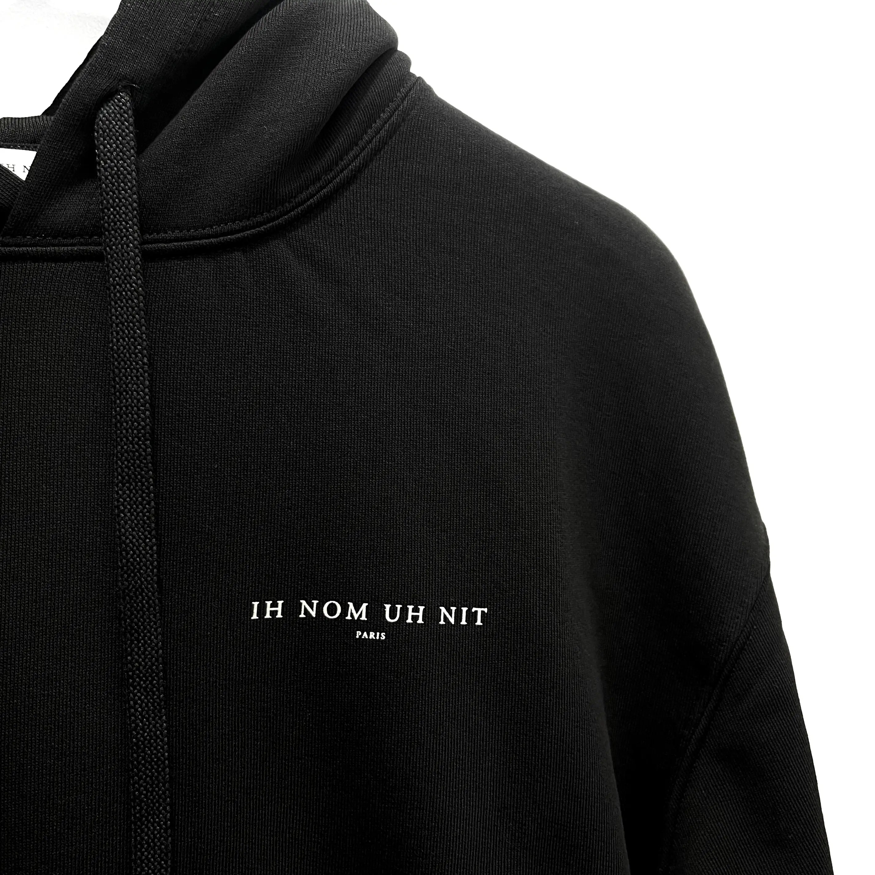 IH NOM UH NIT Paris Chest Logo Hoodie Black NCS23233