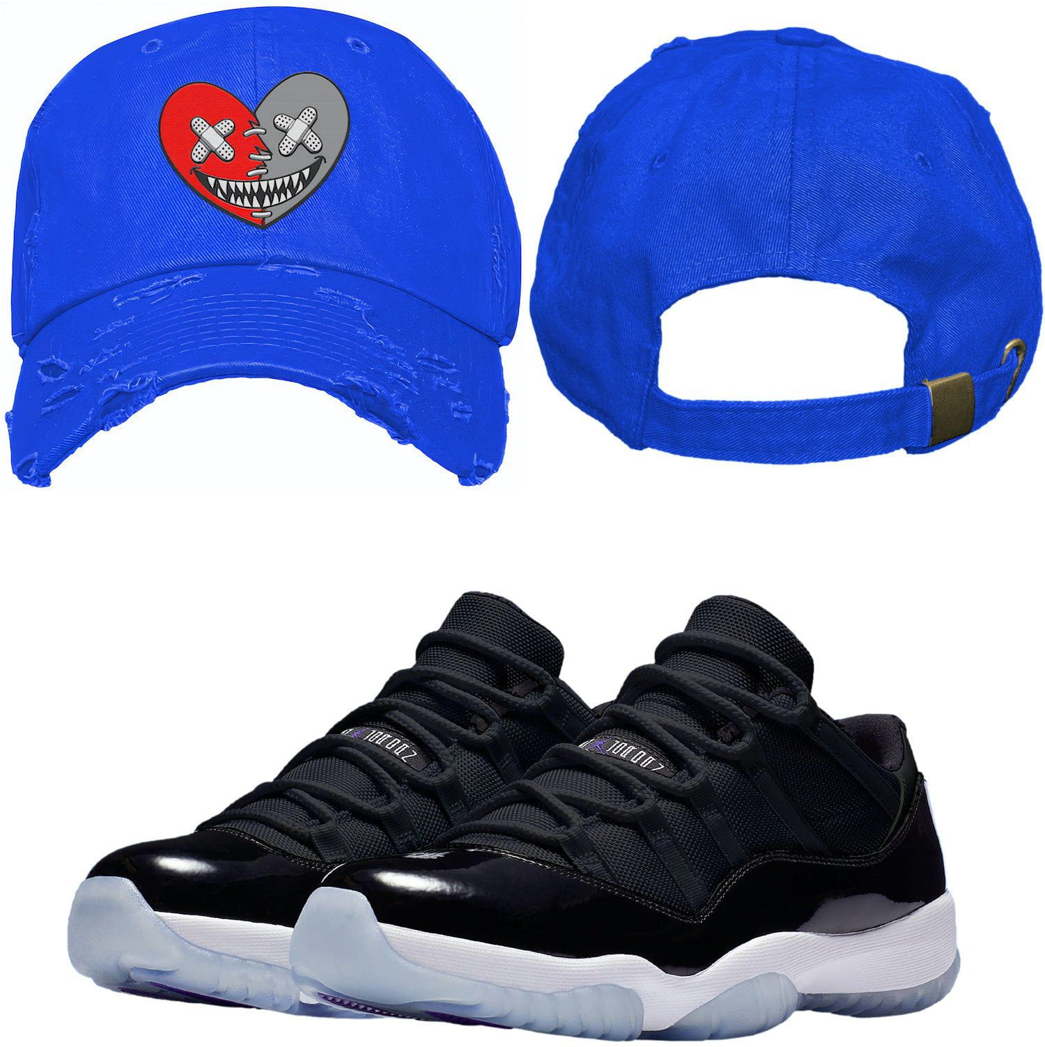 Jordan 11 Low Space Jam 11s Dad Hat to Match - RED HEART BAWS