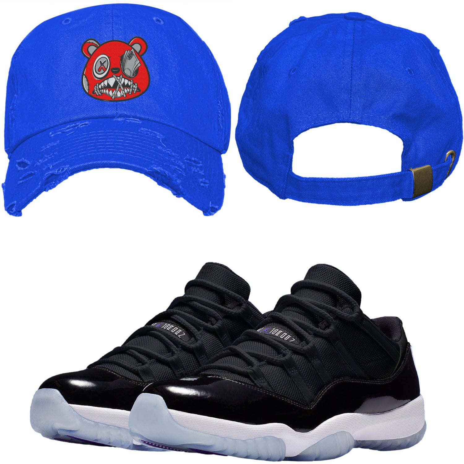 Jordan 11 Low Space Jam 11s Dad Hat to Match - RED MONEY TALKS BAWS