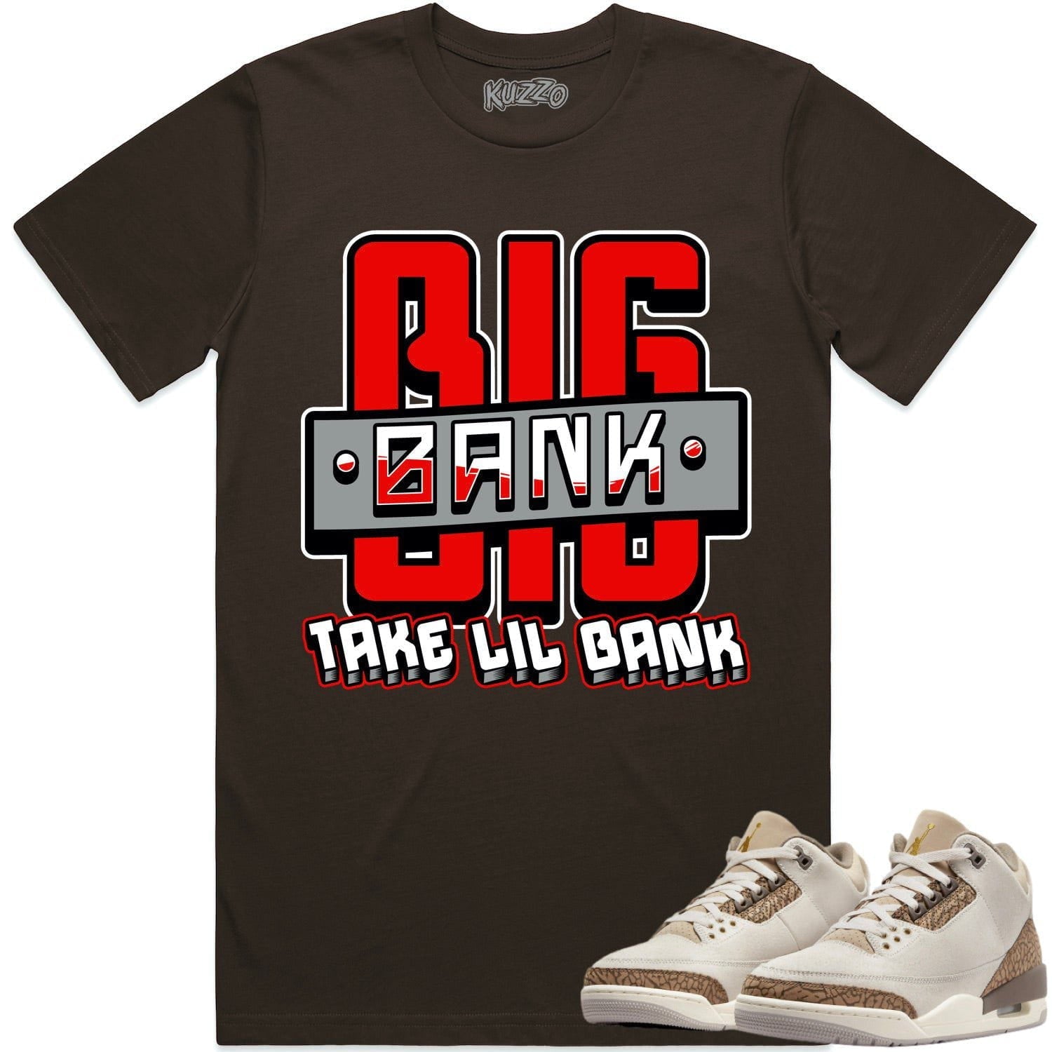 Jordan 3 Palomino 3s Shirt to Match - RED BIG BANK