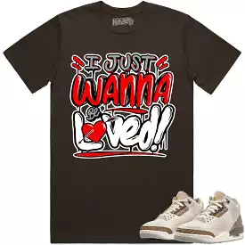 Jordan 3 Palomino 3s Shirt to Match - RED LOVED