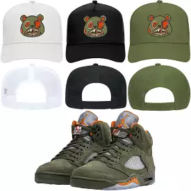 Jordan 5 Olive 5s Trucker Hat to Match : CELADON MONEY TALKS BAWS