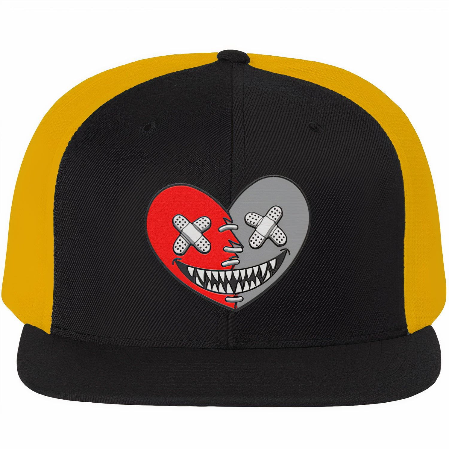 Jordan 6 Yellow Ochre 6s Flat Brim Trucker Snapback Hat to Match - RED HEART BAWS