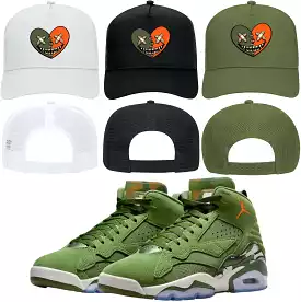 Jordan MVP Sky J Olive Trucker Hat to Match : CELADON HEART BAWS