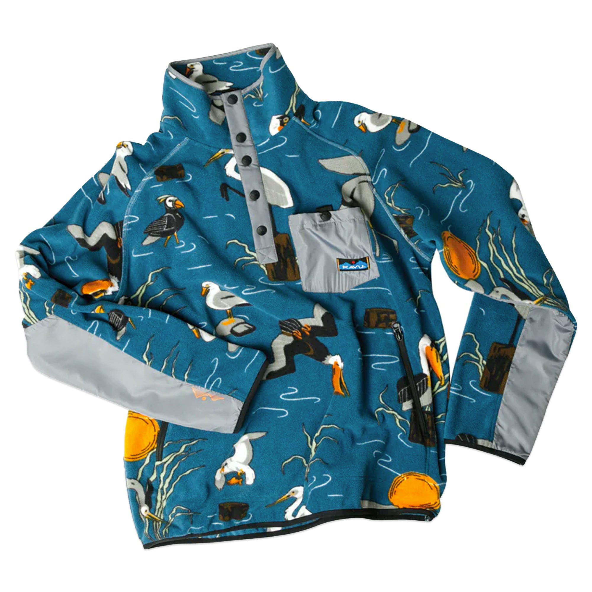 KAVU Teannaway Mock Neck Polar Fleece - Angling Birds