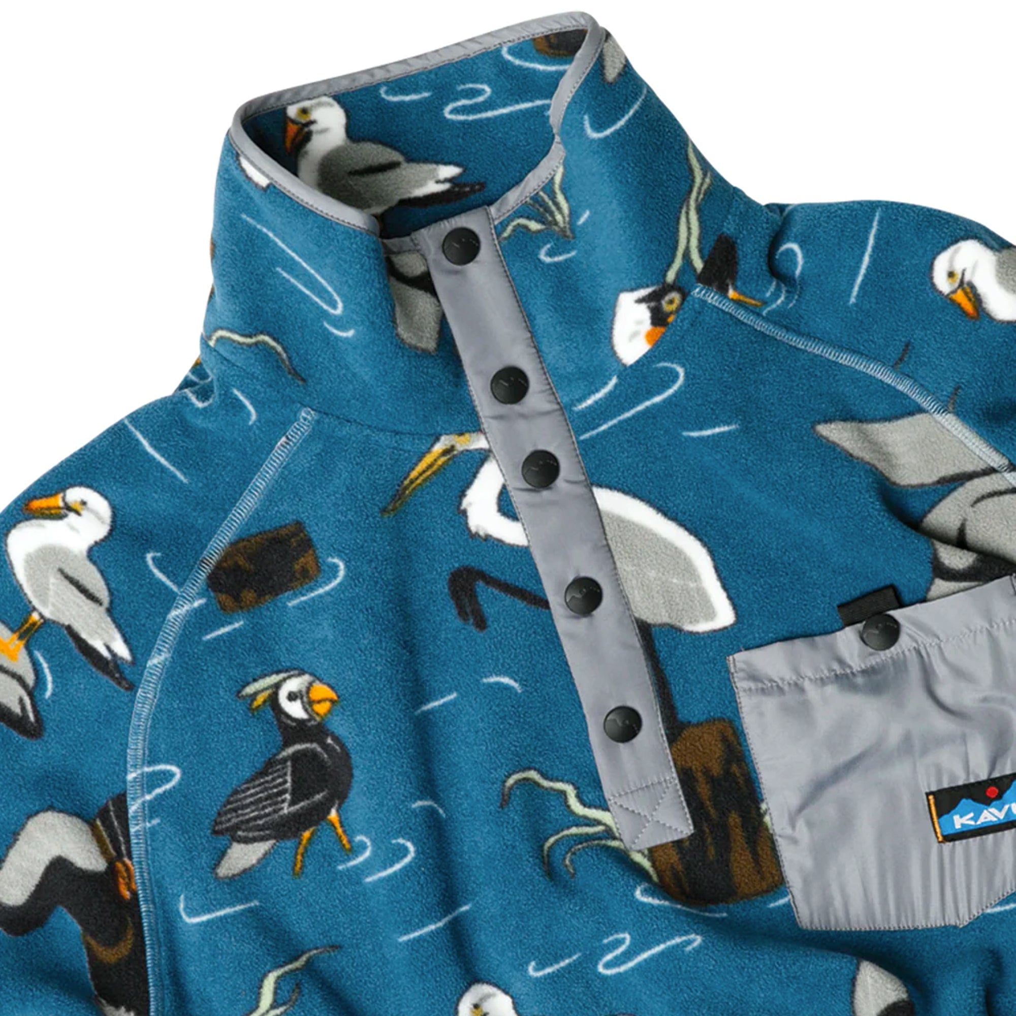 KAVU Teannaway Mock Neck Polar Fleece - Angling Birds