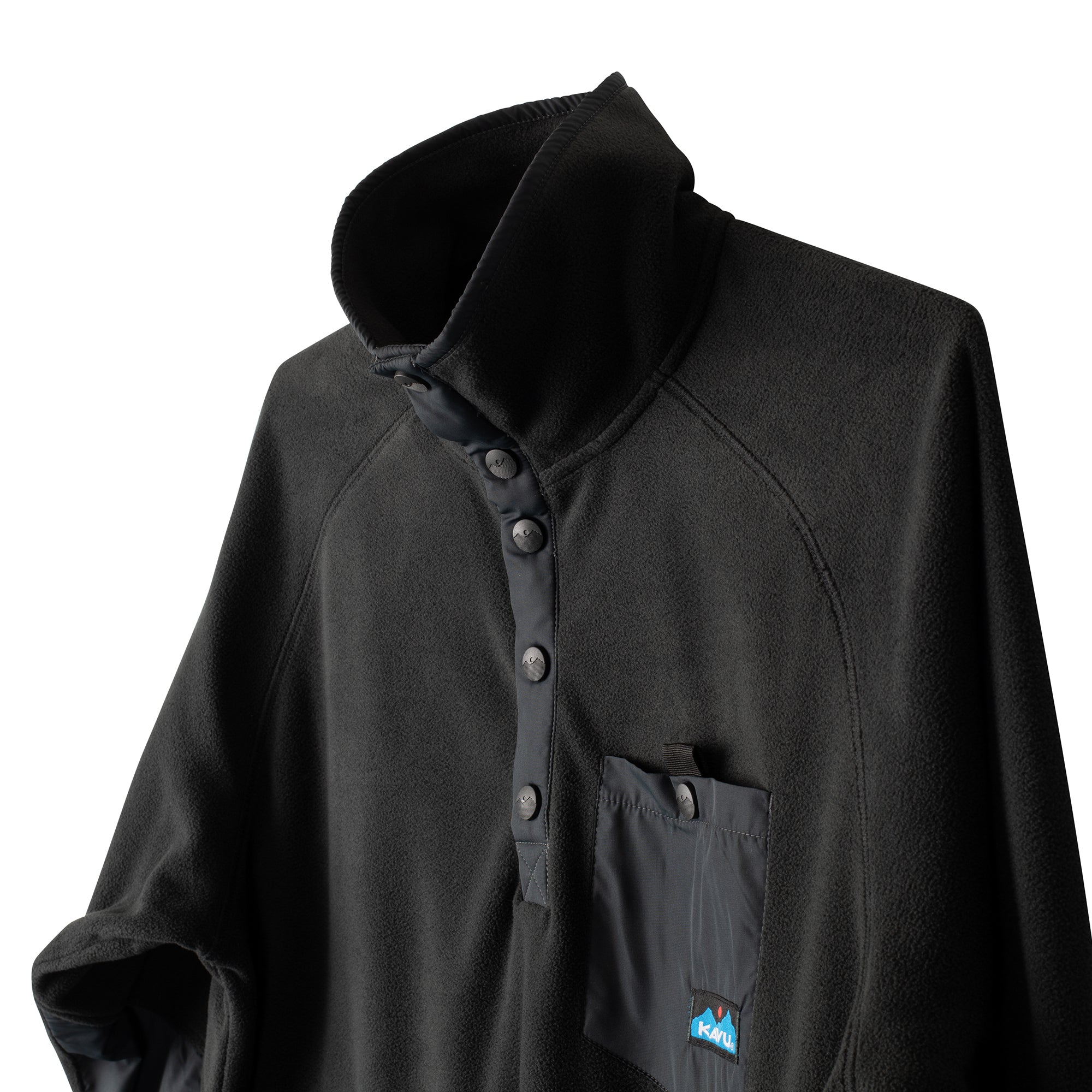 KAVU Teannaway Mock Neck Polar Fleece  - Black