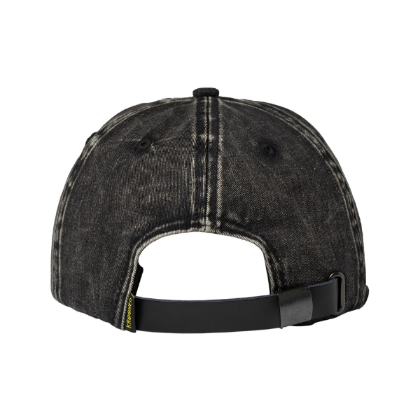 Krooked Eyes Strapback Hat - Black Wash/Gold