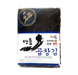 KUC Premium Organic Gobchang Gim Roasted Seaweed Snacks Nori Delicious Laver Dried Korean Foods 100 Sheets Gifts Side Dishes Ric