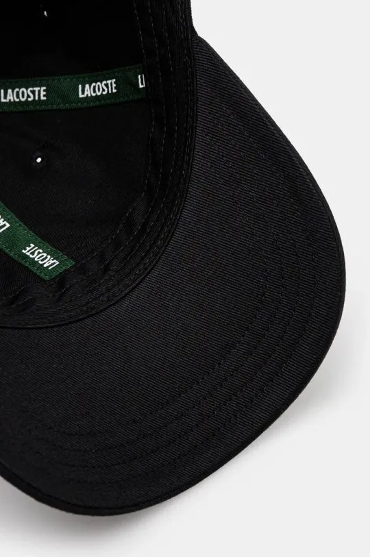 Lacoste baseball cap black color with an application RK3186