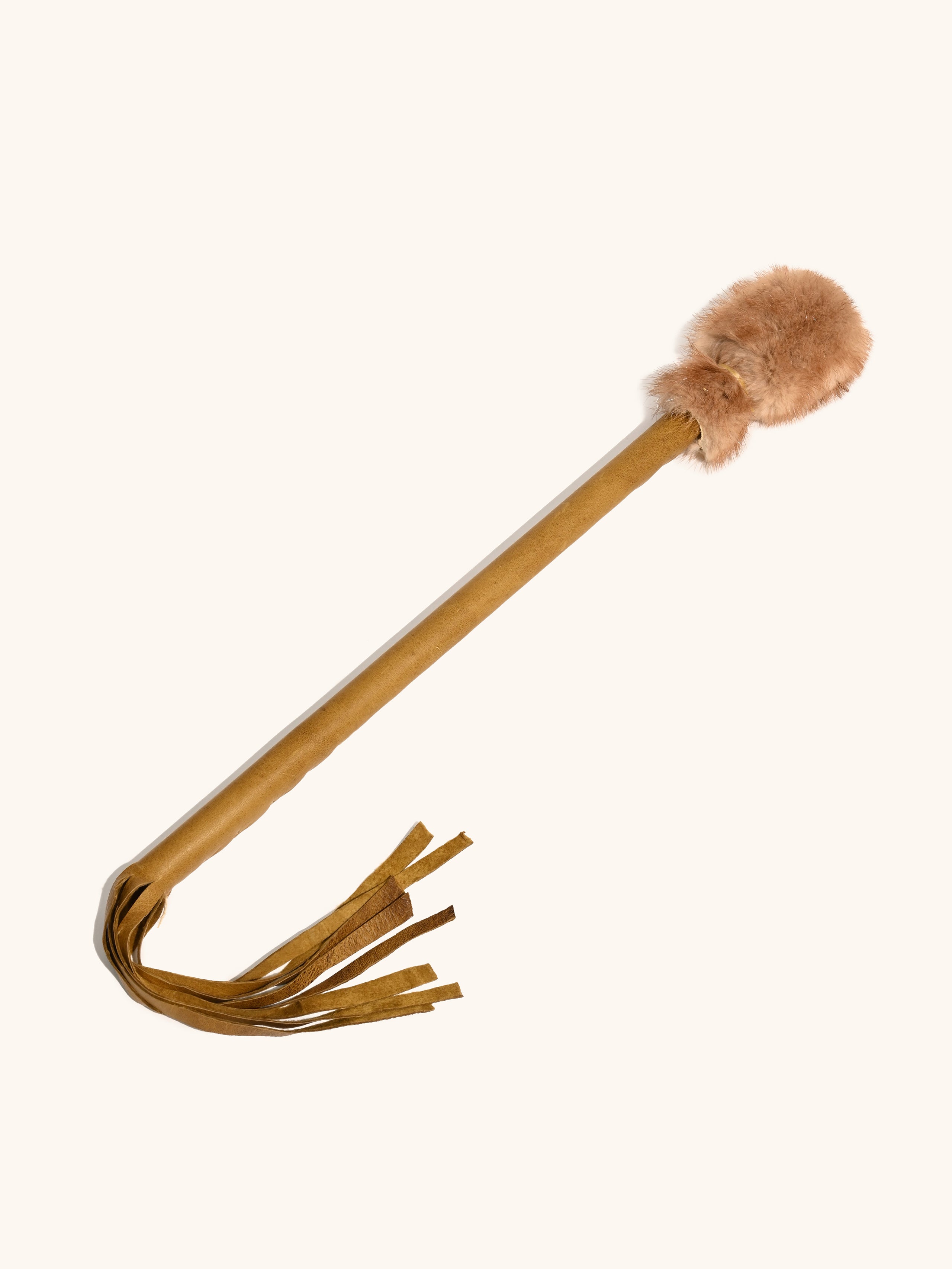 Leather-Wrapped Mink Drum Beater