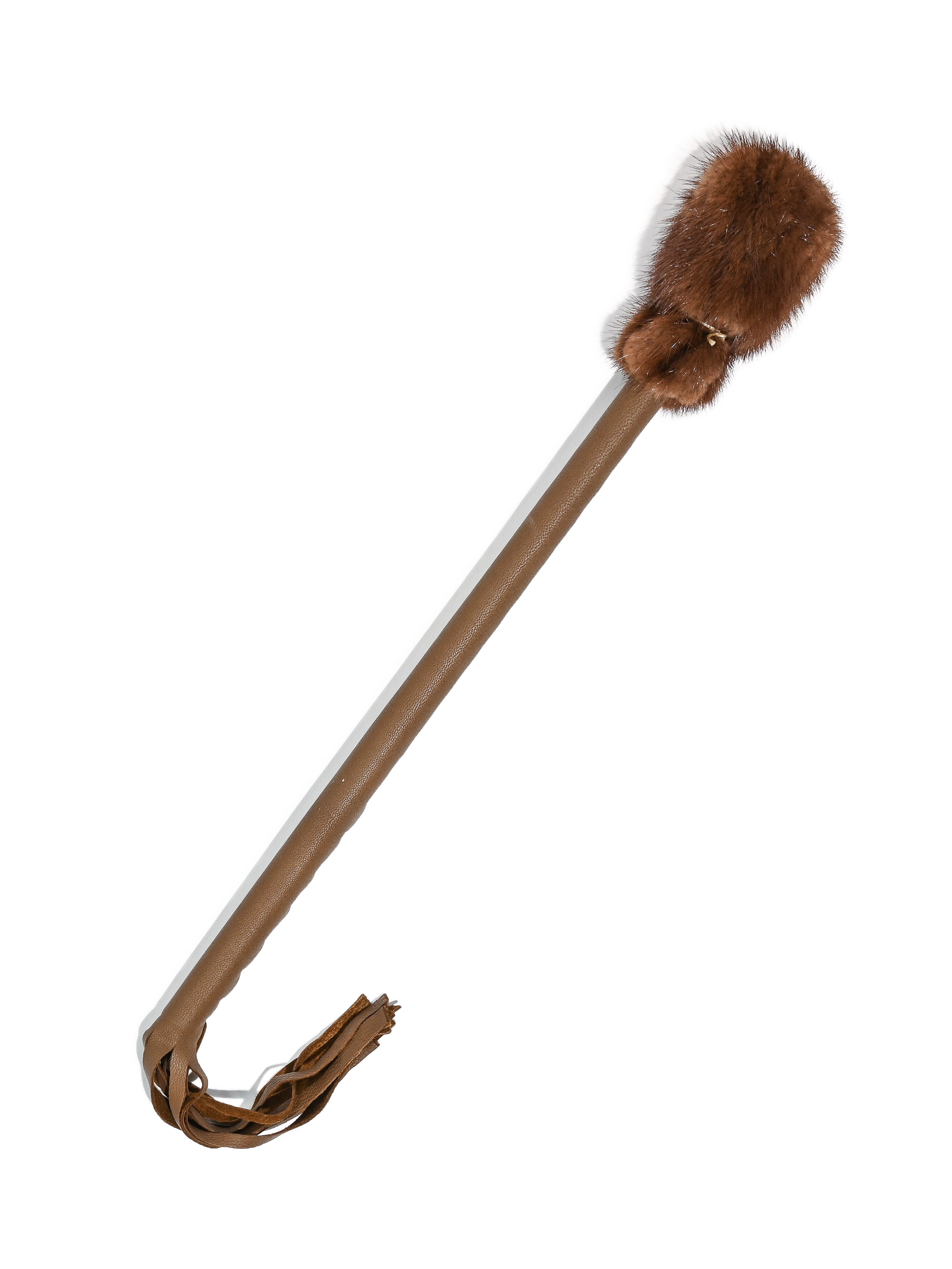 Leather-Wrapped Mink Drum Beater